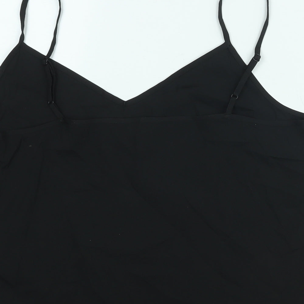 Marks and Spencer Womens Black Polyester Camisole Blouse Size 10 V-Neck