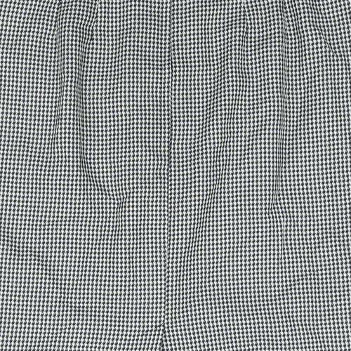 St Michael Womens Blue Check Polyester Straight & Pencil Skirt Size 32 in Zip - Houndstooth