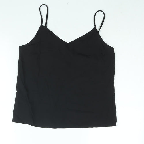 Marks and Spencer Womens Black Polyester Camisole Blouse Size 10 V-Neck