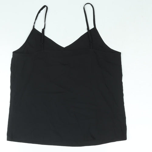 Marks and Spencer Womens Black Polyester Camisole Blouse Size 10 V-Neck