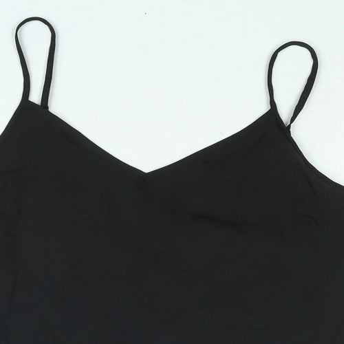 Marks and Spencer Womens Black Polyester Camisole Blouse Size 10 V-Neck