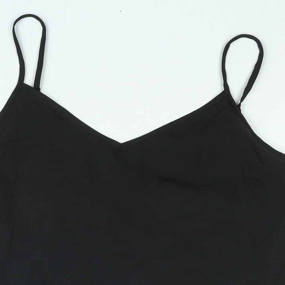 Marks and Spencer Womens Black Polyester Camisole Blouse Size 10 V-Neck