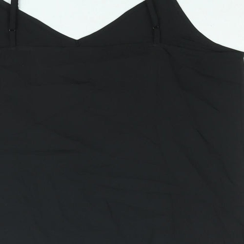 Marks and Spencer Womens Black Polyester Camisole Blouse Size 10 V-Neck
