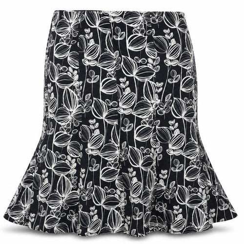 CC Womens Blue Geometric Linen Trumpet Skirt Size 16 Zip