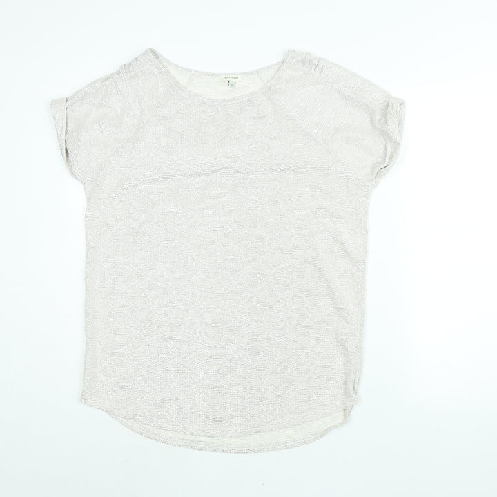 River Island Womens Silver Polyester Basic Blouse Size 12 Round Neck