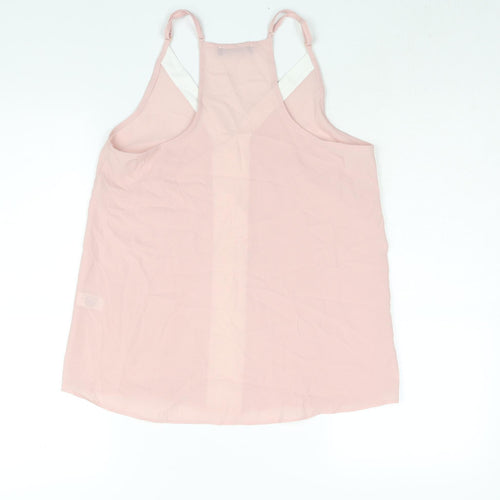 Select Womens Pink Polyester Camisole Blouse Size 10 V-Neck