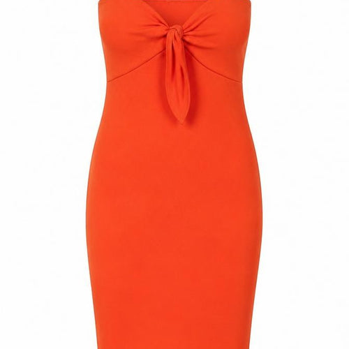 Boohoo Womens Red Polyester Bodycon Size 14 Sweetheart Tie - Tie