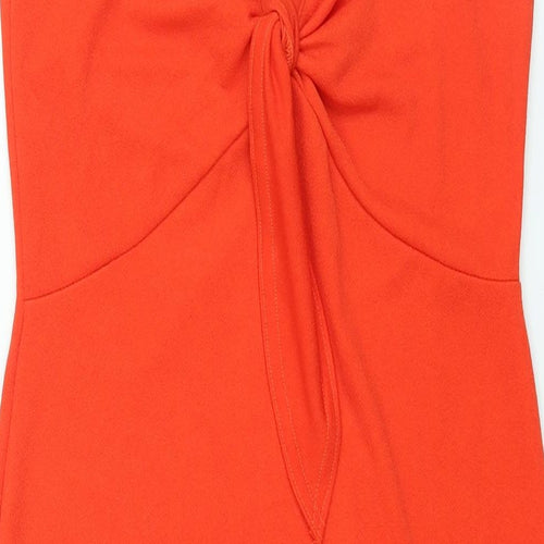 Boohoo Womens Red Polyester Bodycon Size 14 Sweetheart Tie - Tie