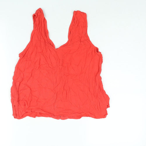 ASOS Womens Red Viscose Camisole Blouse Size 10 V-Neck