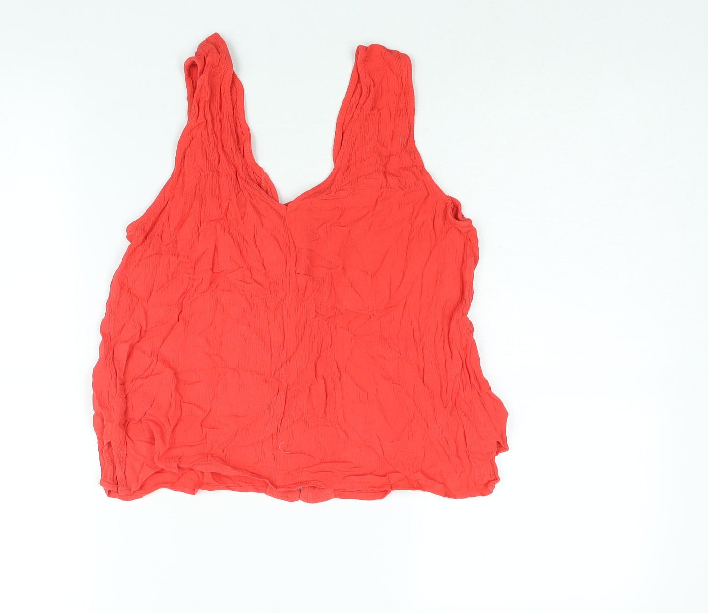 ASOS Womens Red Viscose Camisole Blouse Size 10 V-Neck