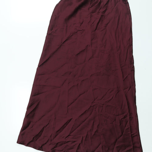New Look Womens Red Polyester A-Line Skirt Size 12