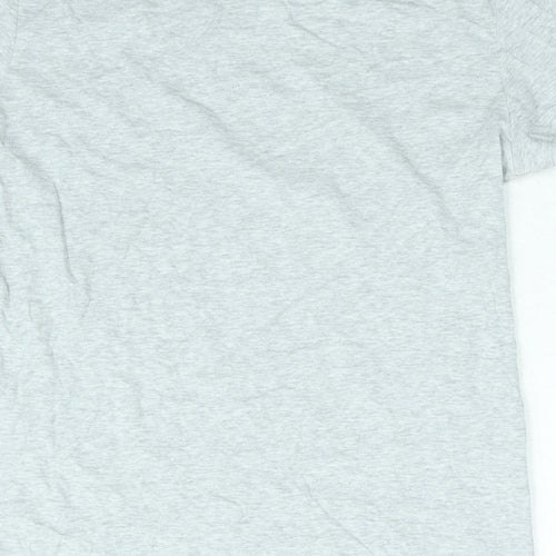 H&M Girls Grey Cotton Basic T-Shirt Size 14 Years Round Neck Pullover