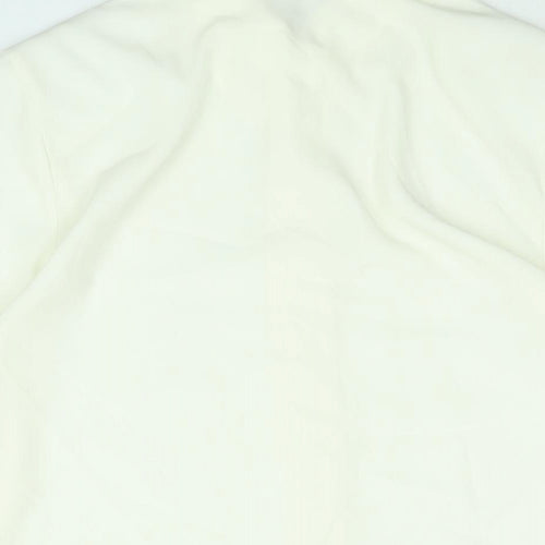 Richards Womens White Polyester Basic Button-Up Size 10 Collared