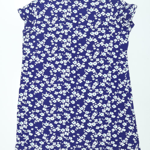 Marks and Spencer Womens Blue Floral Viscose Top Dress Size 20