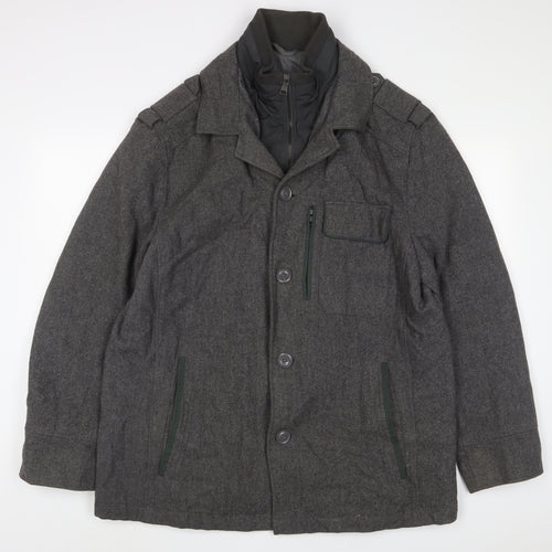 Autograph Mens Grey Jacket Size L Zip