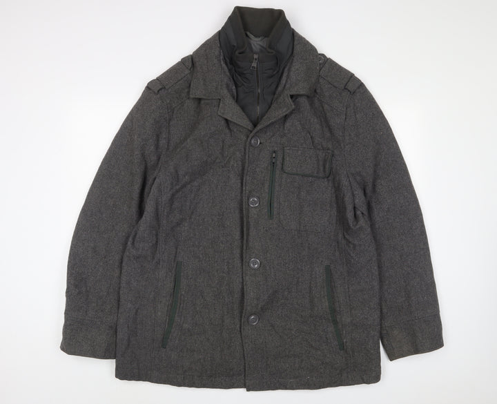Autograph Mens Grey Jacket Size L Zip