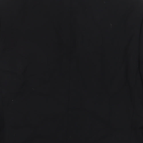 Topman Mens Black Polyester Jacket Suit Jacket Size 40 Regular