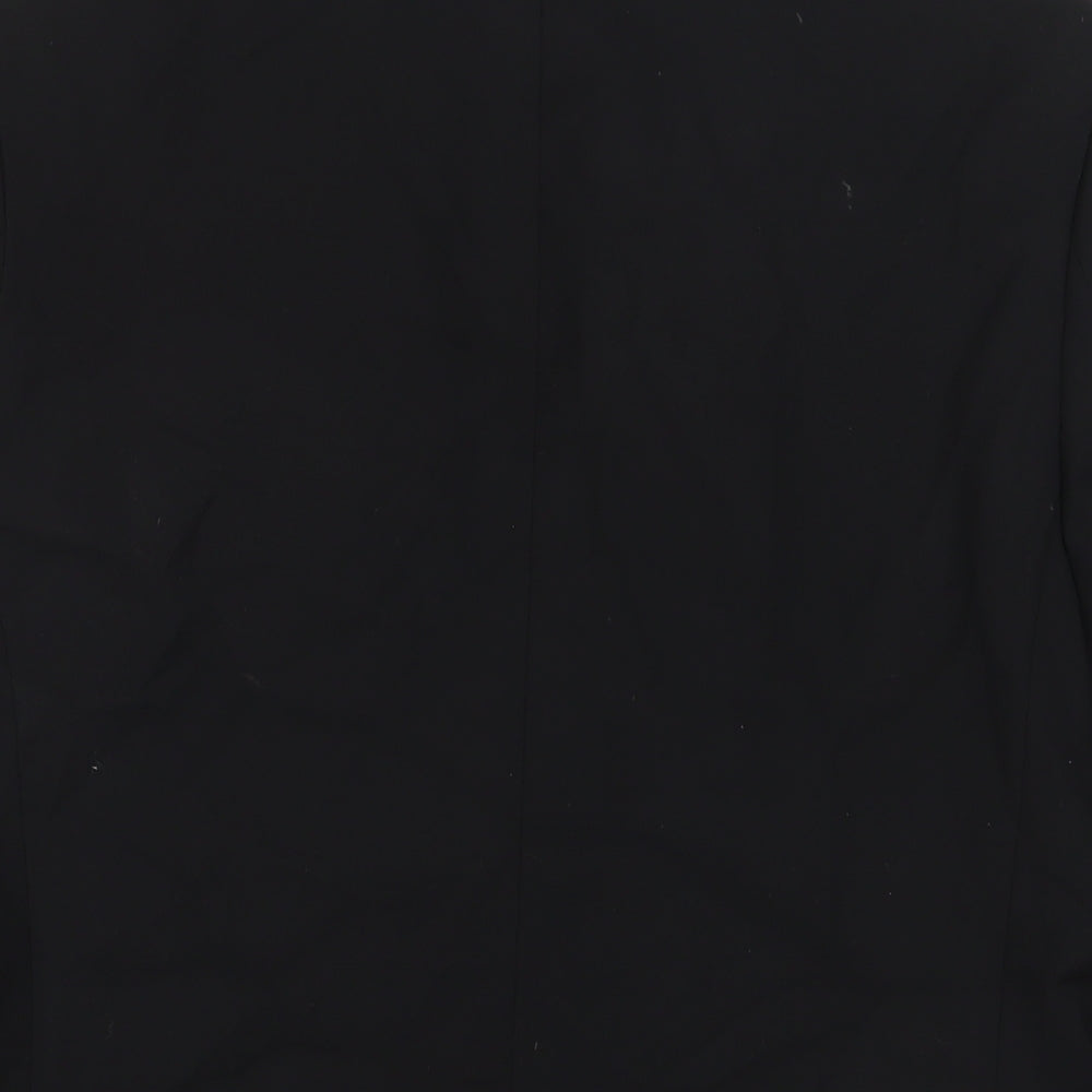 Topman Mens Black Polyester Jacket Suit Jacket Size 40 Regular