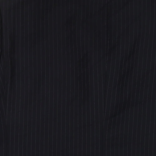 Marks and Spencer Mens Black Striped Polyester Jacket Suit Jacket Size 44 Regular