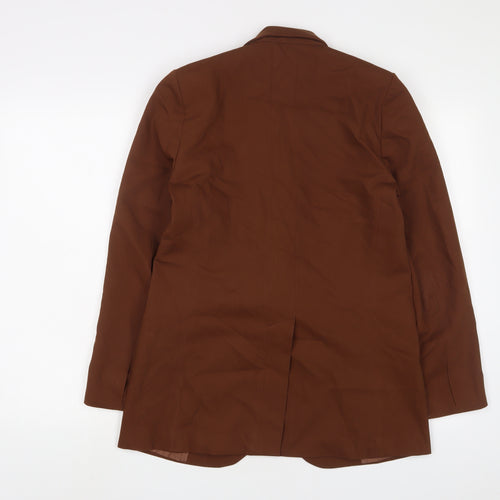 Topshop Womens Brown Jacket Blazer Size 6 Button