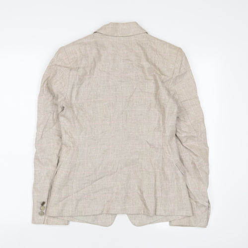 Marks and Spencer Womens Beige Jacket Blazer Size 6 Button