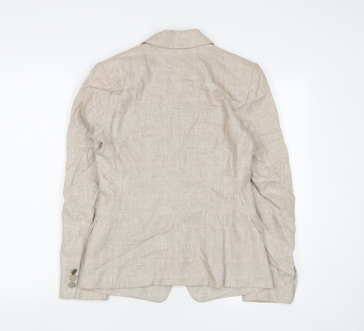 Marks and Spencer Womens Beige Jacket Blazer Size 6 Button