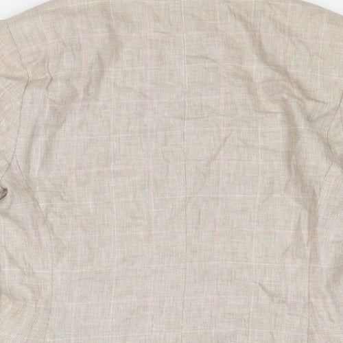 Marks and Spencer Womens Beige Jacket Blazer Size 6 Button