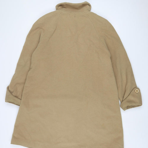 John Lewis Womens Beige Overcoat Coat Size 10 Button