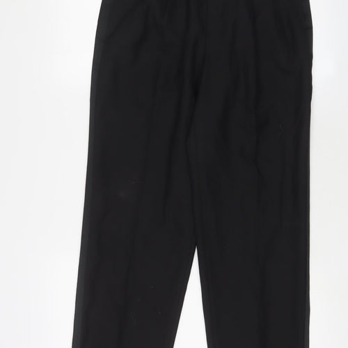 Horne Brothers Mens Black Polyester Trousers Size 30 in L30 in Regular Zip