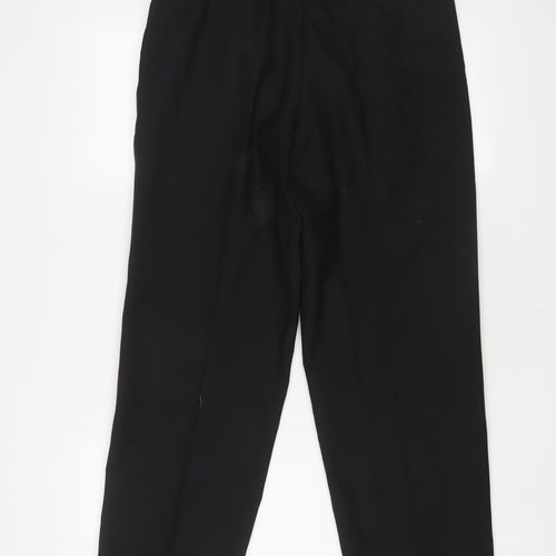 Horne Brothers Mens Black Polyester Trousers Size 30 in L30 in Regular Zip
