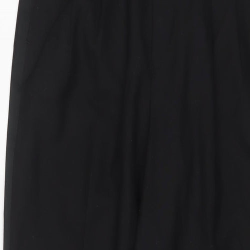 Horne Brothers Mens Black Polyester Trousers Size 30 in L30 in Regular Zip