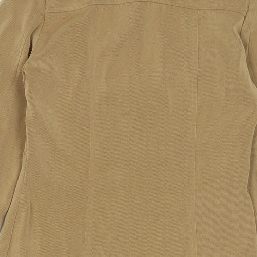 NinetoFive Womens Brown Polyester A-Line Size 8 Collared Zip