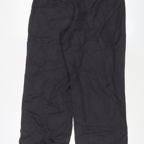 Sandwich Womens Black Linen Trousers Size 10 L30 in Regular Zip