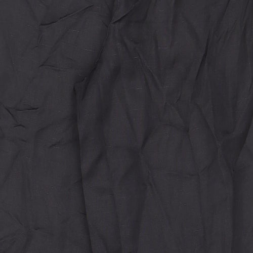 Sandwich Womens Black Linen Trousers Size 10 L30 in Regular Zip