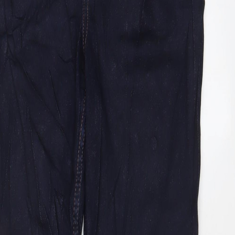 Marks and Spencer Womens Blue Cotton Skinny Jeans Size 10 L26 in Regular Zip