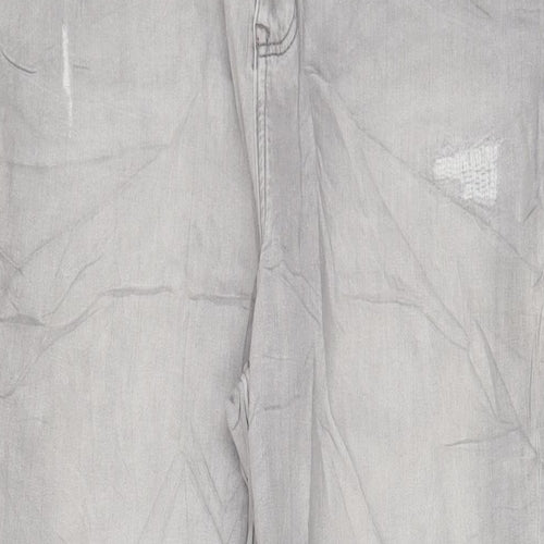 Marks and Spencer Womens Grey Cotton Skinny Jeans Size 18 L31 in Regular Zip