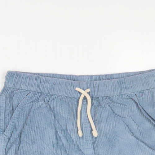 Marks and Spencer Boys Blue Cotton Bermuda Shorts Size 13-14 Years L8 in Regular Drawstring