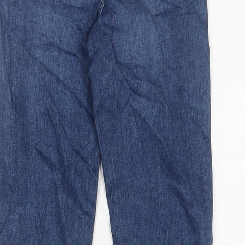 Marks and Spencer Womens Blue Cotton Skinny Jeans Size 6 L27 in Regular Zip