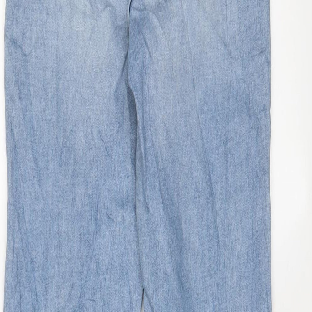 Marks and Spencer Womens Blue Cotton Skinny Jeans Size 6 L28 in Regular Zip