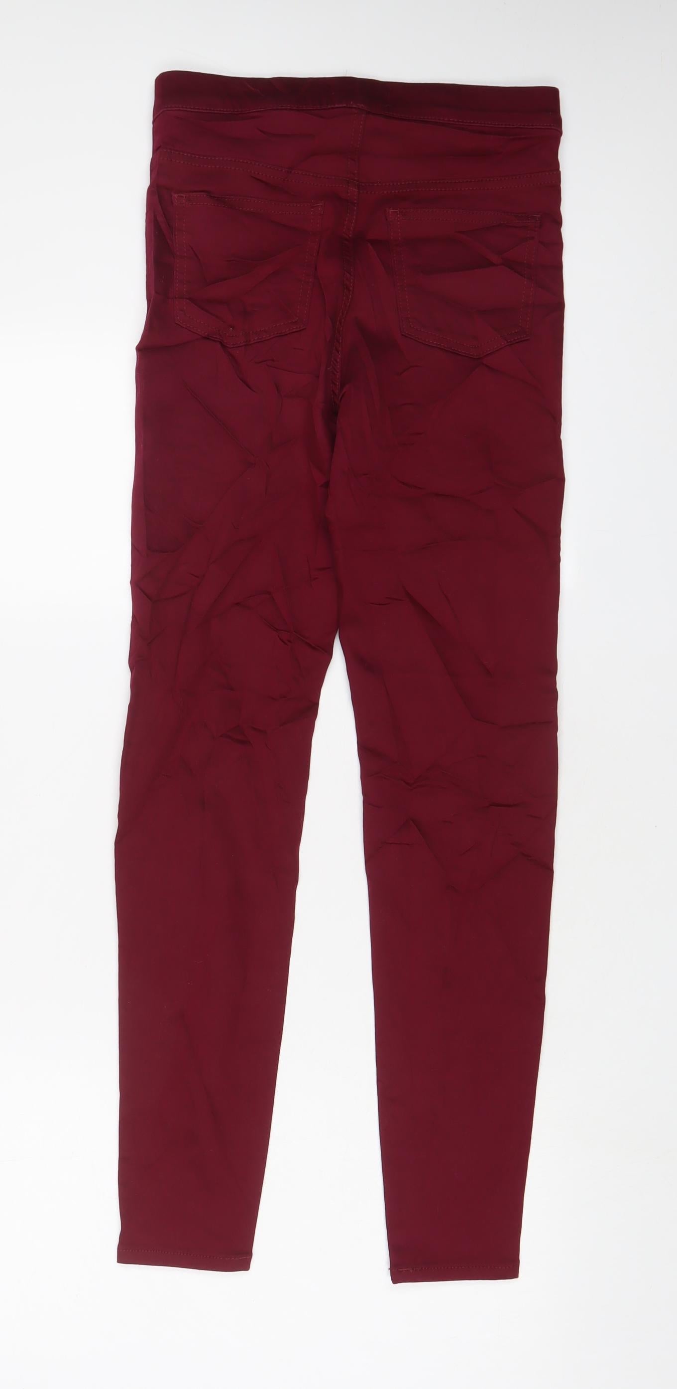 Marks and Spencer Womens Purple Cotton Jegging Jeans Size 8 L28 in Regular