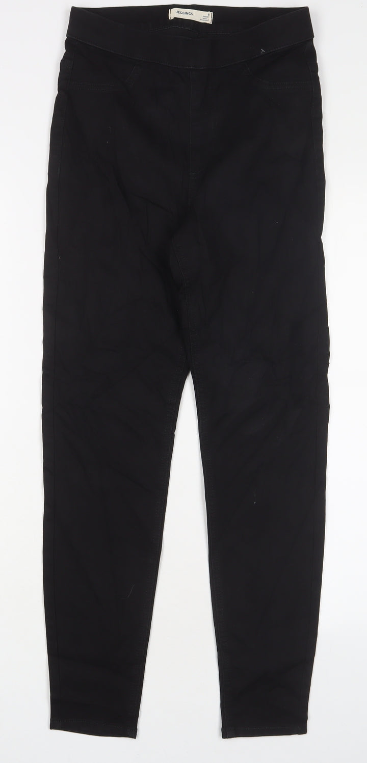 Marks and Spencer Womens Black Cotton Jegging Jeans Size 8 L26 in Regular