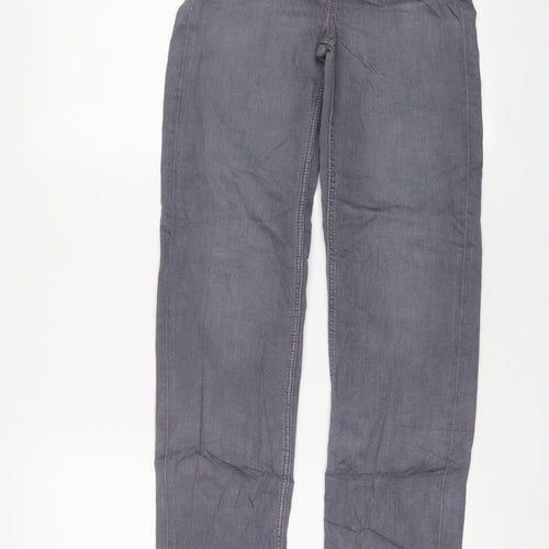 Marks and Spencer Womens Red Cotton Straight Jeans Size 6 L30 in Regular Zip