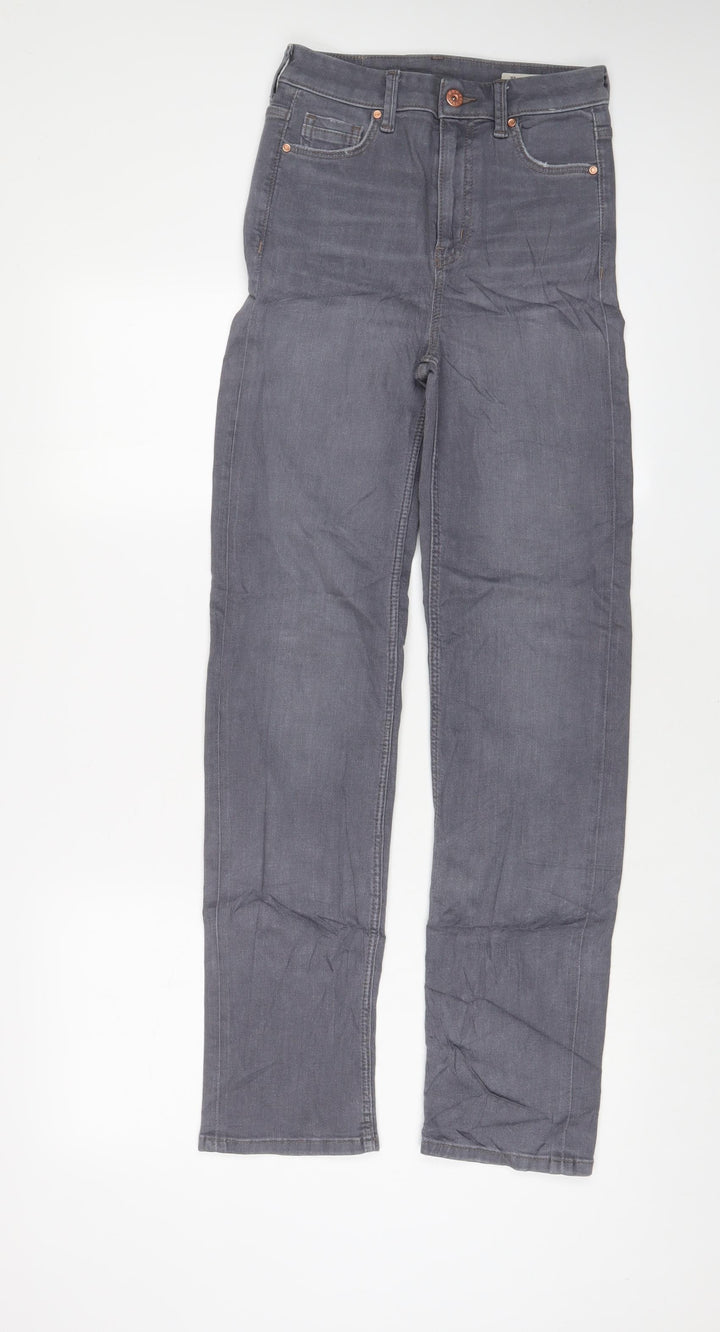 Marks and Spencer Womens Red Cotton Straight Jeans Size 6 L30 in Regular Zip
