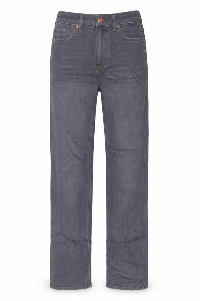 Marks and Spencer Womens Red Cotton Straight Jeans Size 6 L30 in Regular Zip
