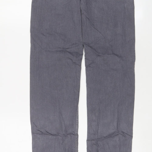 Marks and Spencer Womens Red Cotton Straight Jeans Size 6 L30 in Regular Zip