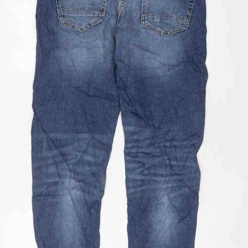 Blend Mens Blue Cotton Straight Jeans Size 32 in L30 in Relaxed Zip