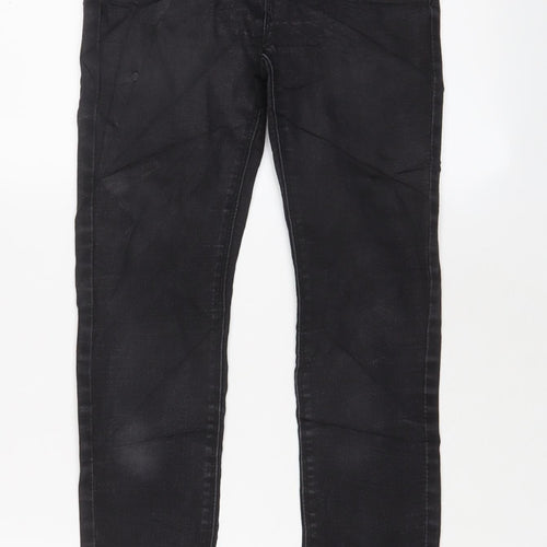 Denim & Co. Womens Black Cotton Skinny Jeans Size 8 L28 in Regular Zip