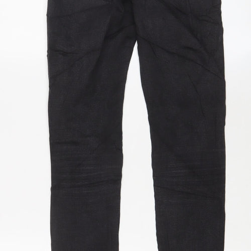 Denim & Co. Womens Black Cotton Skinny Jeans Size 8 L28 in Regular Zip