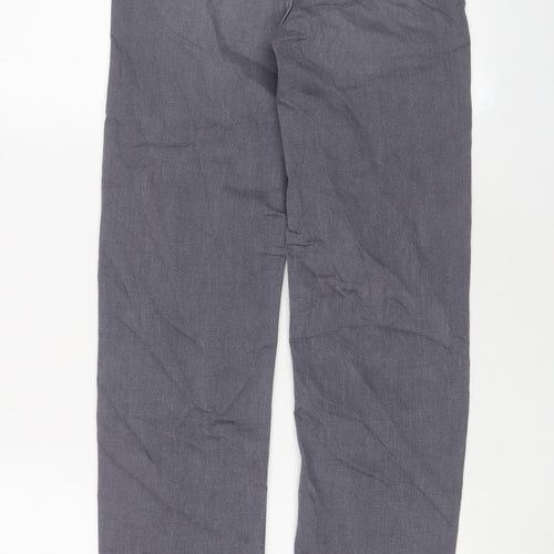 Marks and Spencer Womens Grey Cotton Straight Jeans Size 6 L28 in Regular Zip