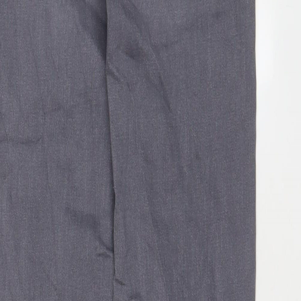Marks and Spencer Womens Grey Cotton Straight Jeans Size 6 L28 in Regular Zip